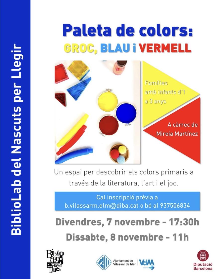 BiblioLab "Paleta de colors: groc, blau i vermell" BiblioLab "Paleta de colors: groc, blau i vermell"
