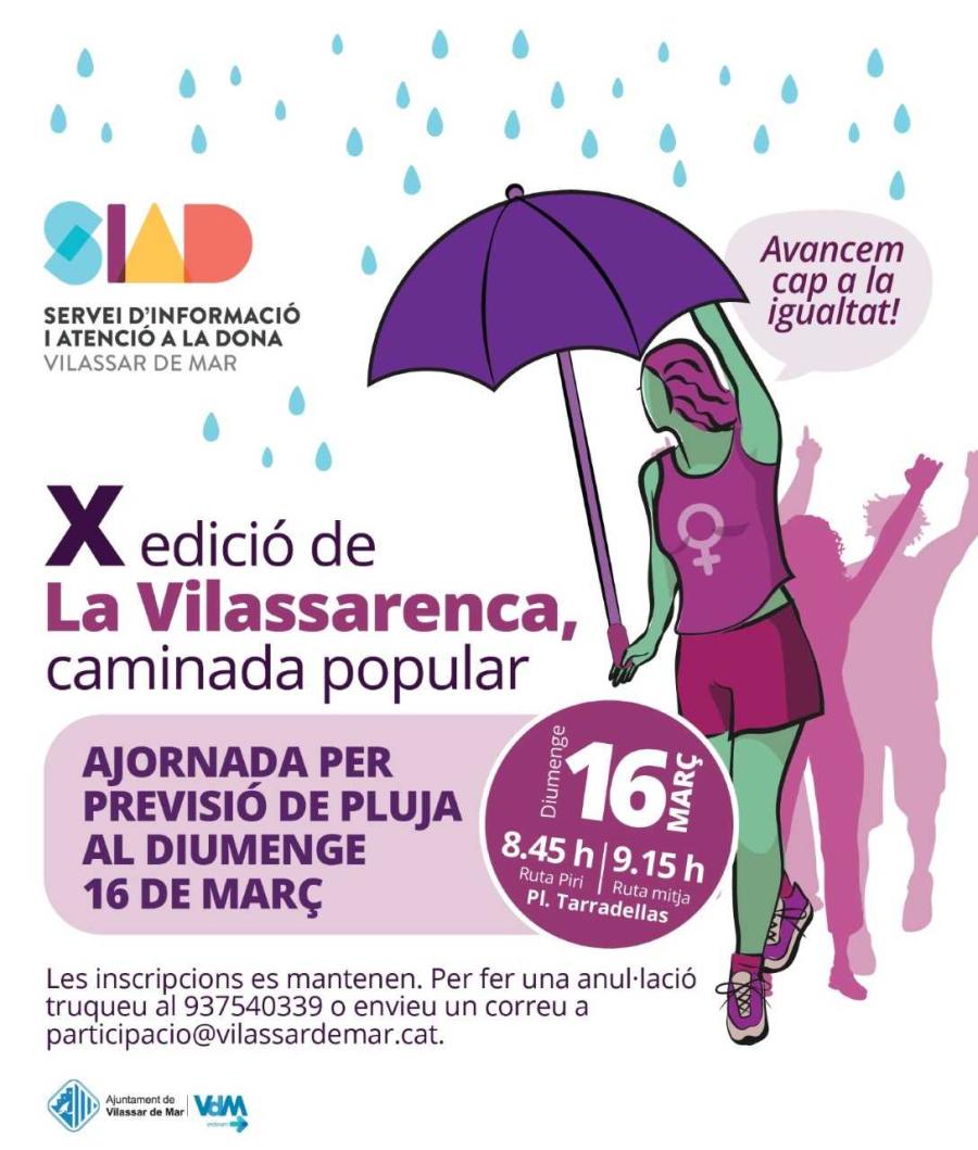 Cartell La Vilassarenca ajornada