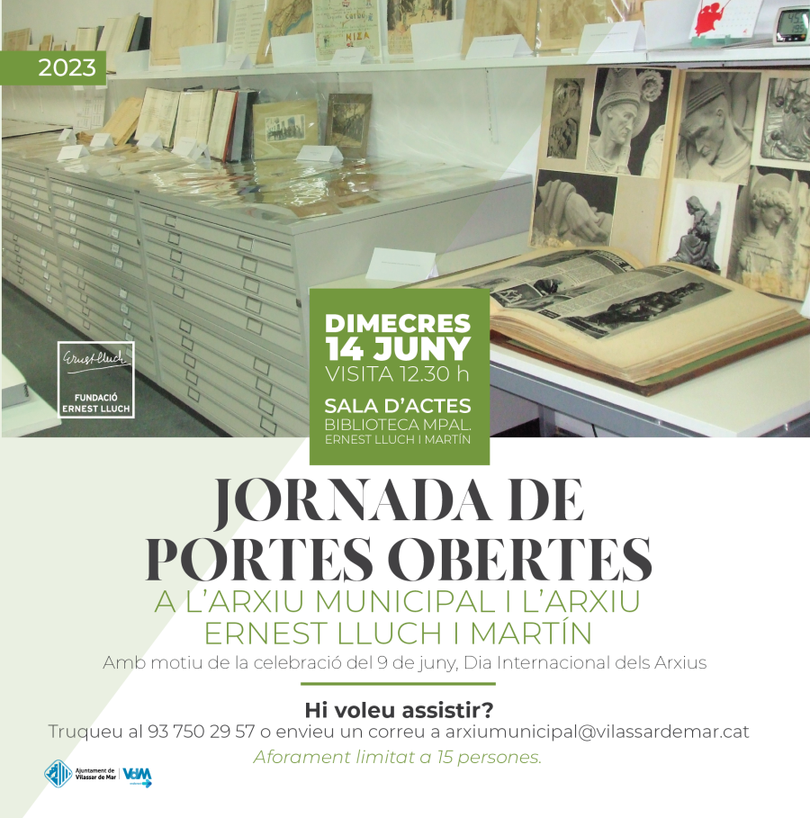 Cartell de la jornada de portes obertes a l'Arxiu Municipal