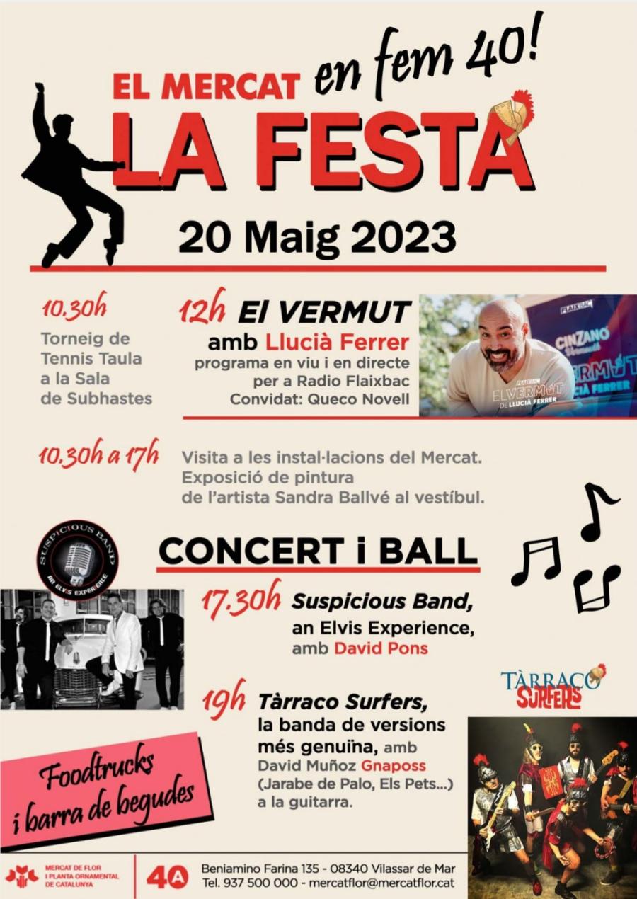 Cartell 40 anys Mercat de la Flor