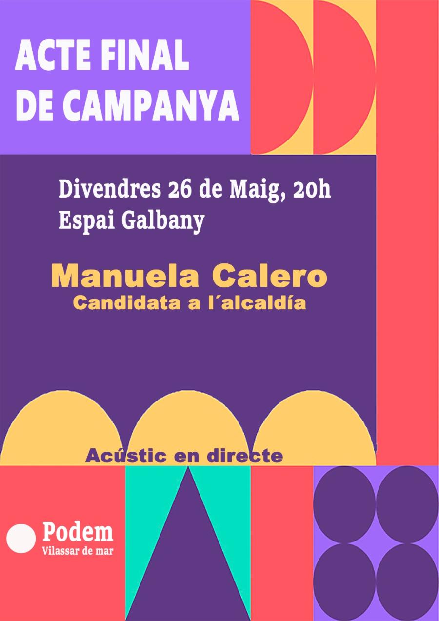 Cartell acte polític de Podem Vilassar de Mar
