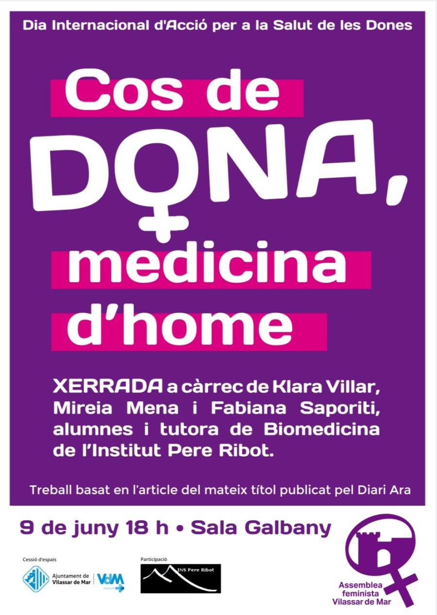 Cartell de la xerrada Cos de dona, medicina d'home