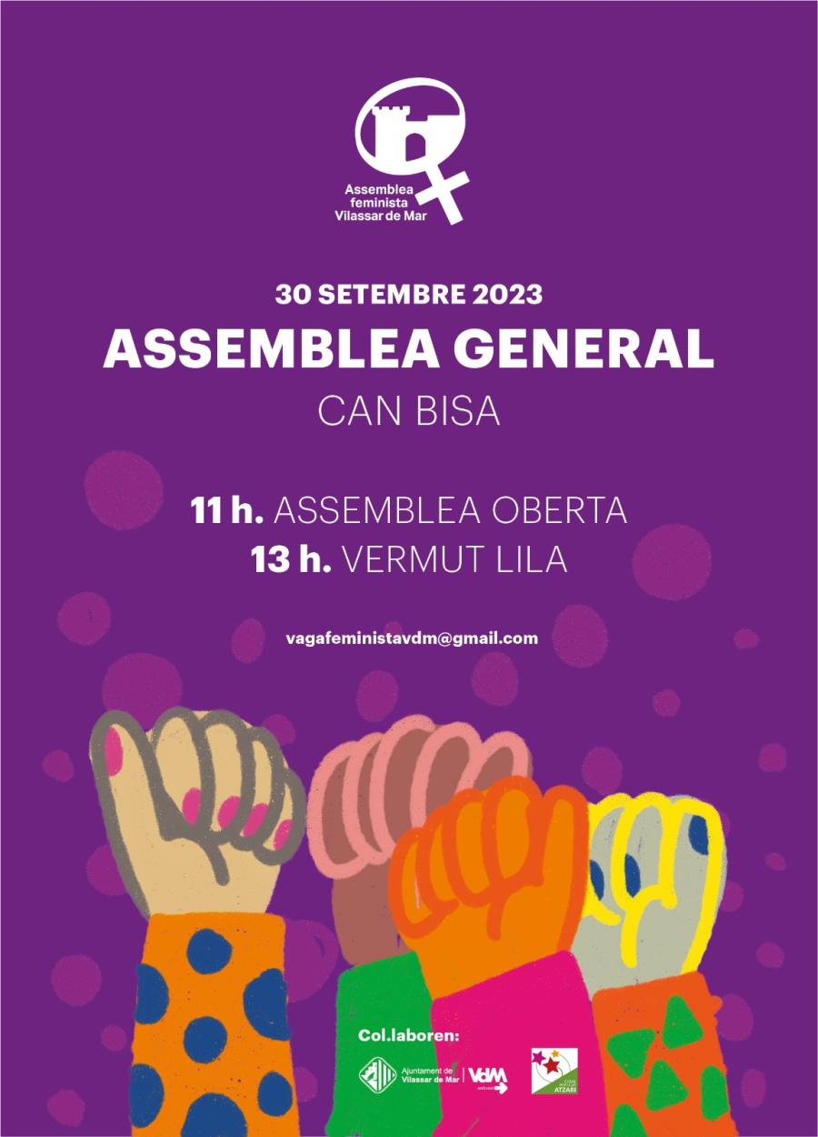 Cartell de l'assemblea general de l'entitat Assemblea feminista VdM