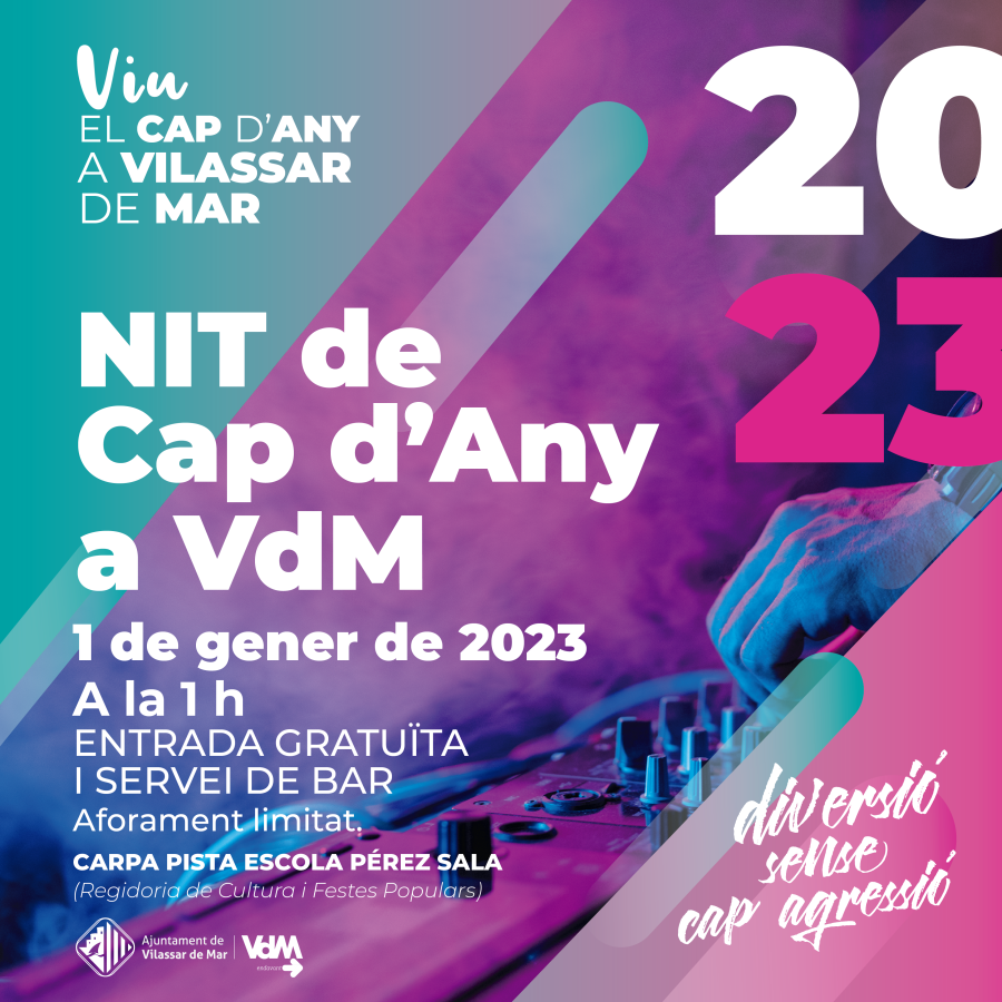 Cartell Nit de Cap d'Any a Vilassar de Mar 