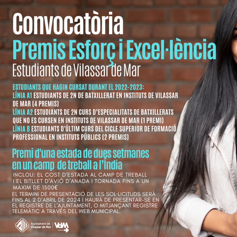 Cartell de la convocatòria Premis Esforç i Excel·lència