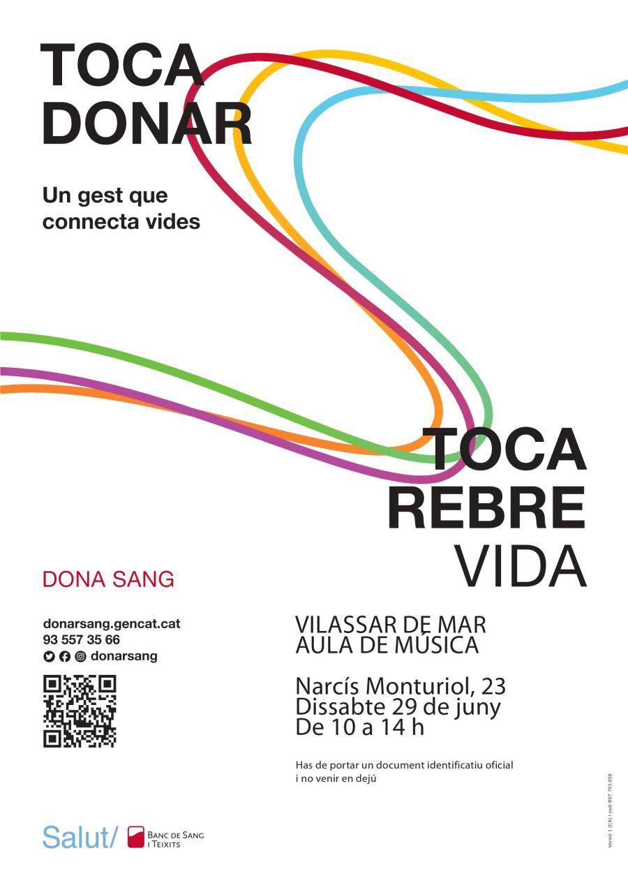 Cartell de la campanya de donació de sang del 29 de juny