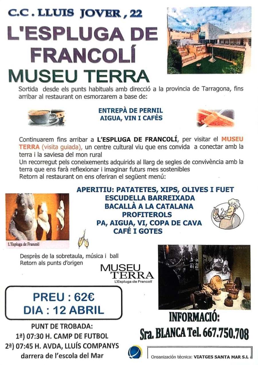 Cartell de la sortida a L'Espluga de Francolí