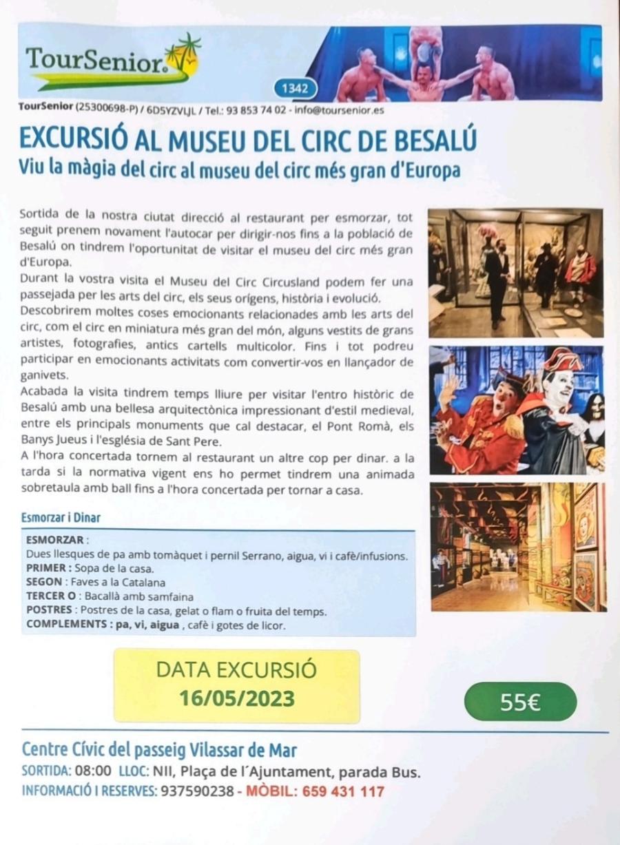 Cartell de l'excursió al Museu del Circ