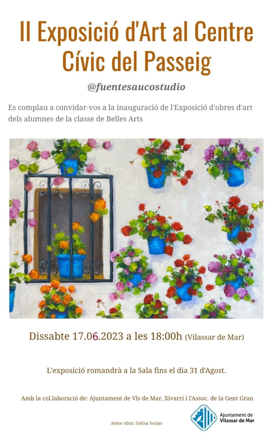 Cartell de la II exposició d'art al Centre Cívic del Passeig
