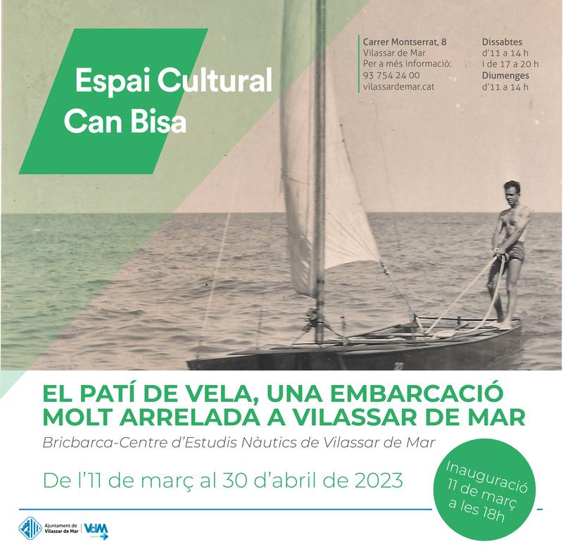 Cartell de l'exposició "El patí de vela, una embarcació molt arrelada a Vilassar de Mar"