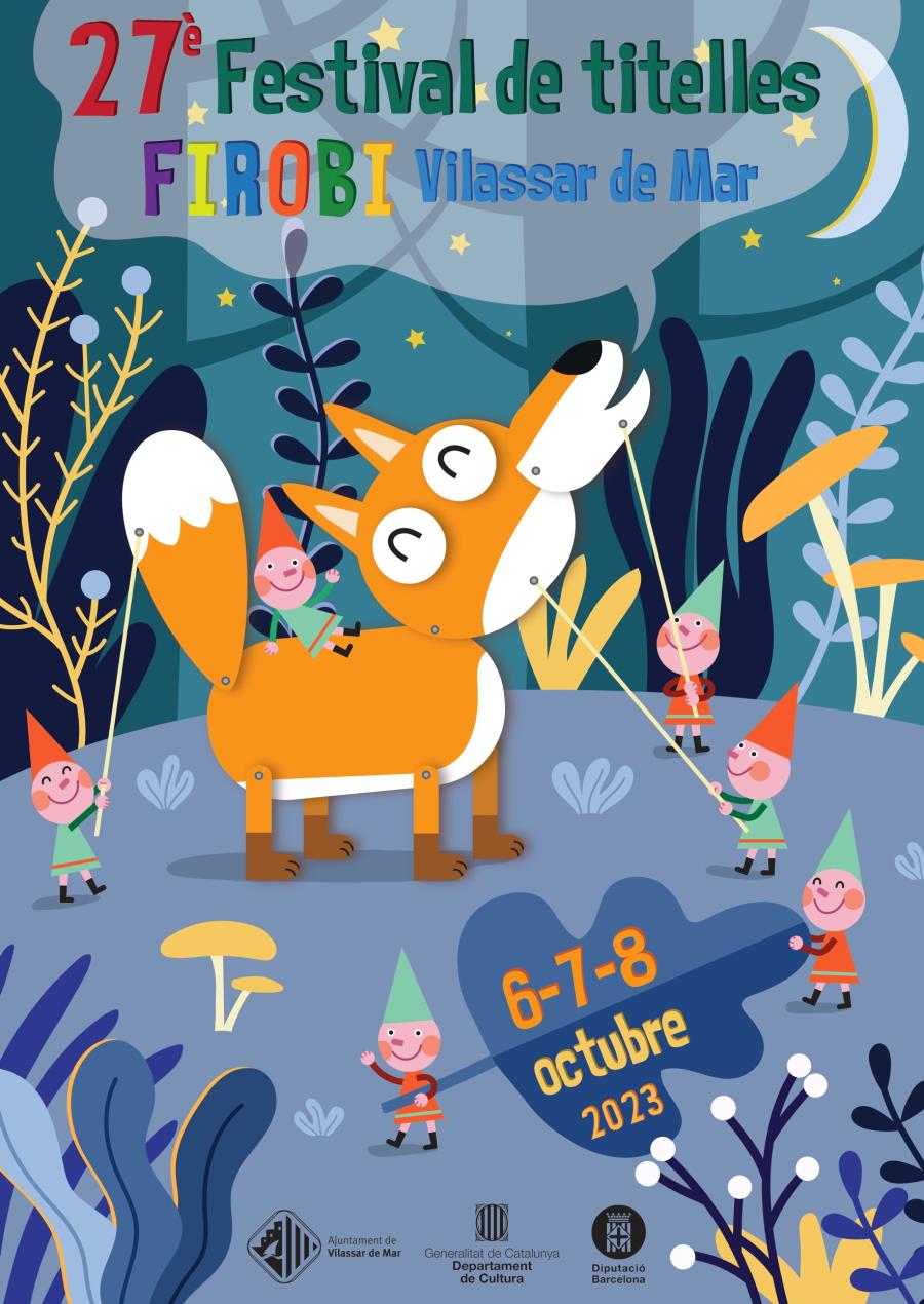 Cartell del Festival de titelles Firobi Vilassar de Mar 2023