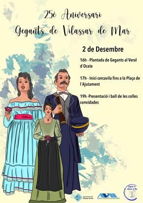 Cartell del 25è aniversari dels gegants de Vilassar de Mar