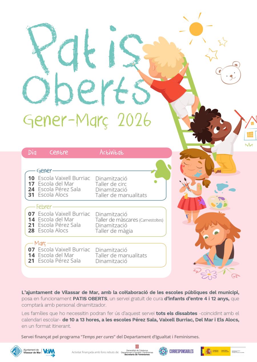 Programació Patis Oberts gener-març 2026
