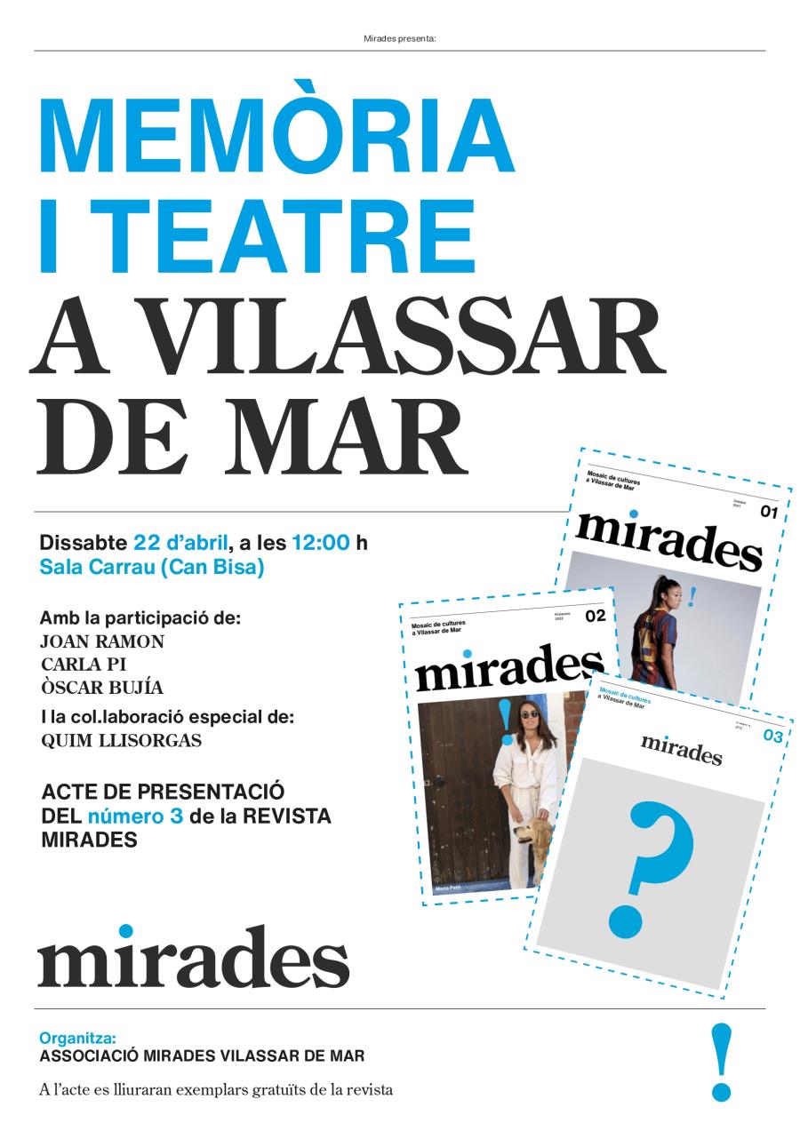 Cartell de la presentació del número 3 de la revista Mirades