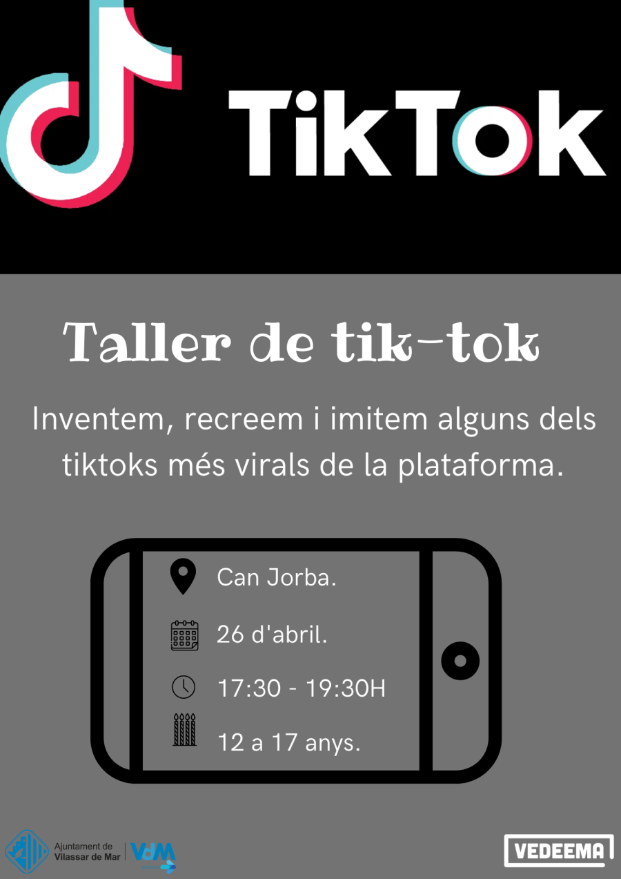 Cartell del taller de Tik Tok