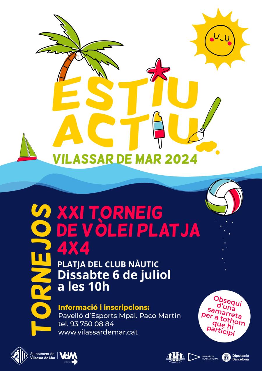 Cartell XXI Torneig de vòlei platja 4x4