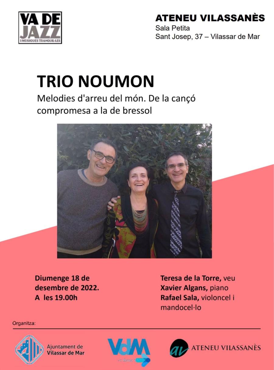 Cartell Va de jazz amb Trio Noumon