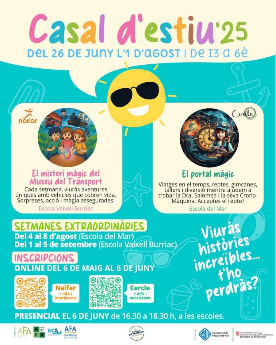 Cartell del casal d'estiu de les AFA 2025