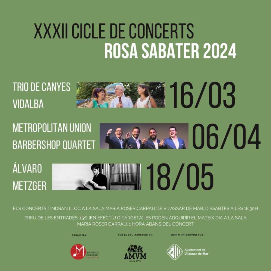 Cartell XXXII Cicle de Concerts Rosa Sabater 2024