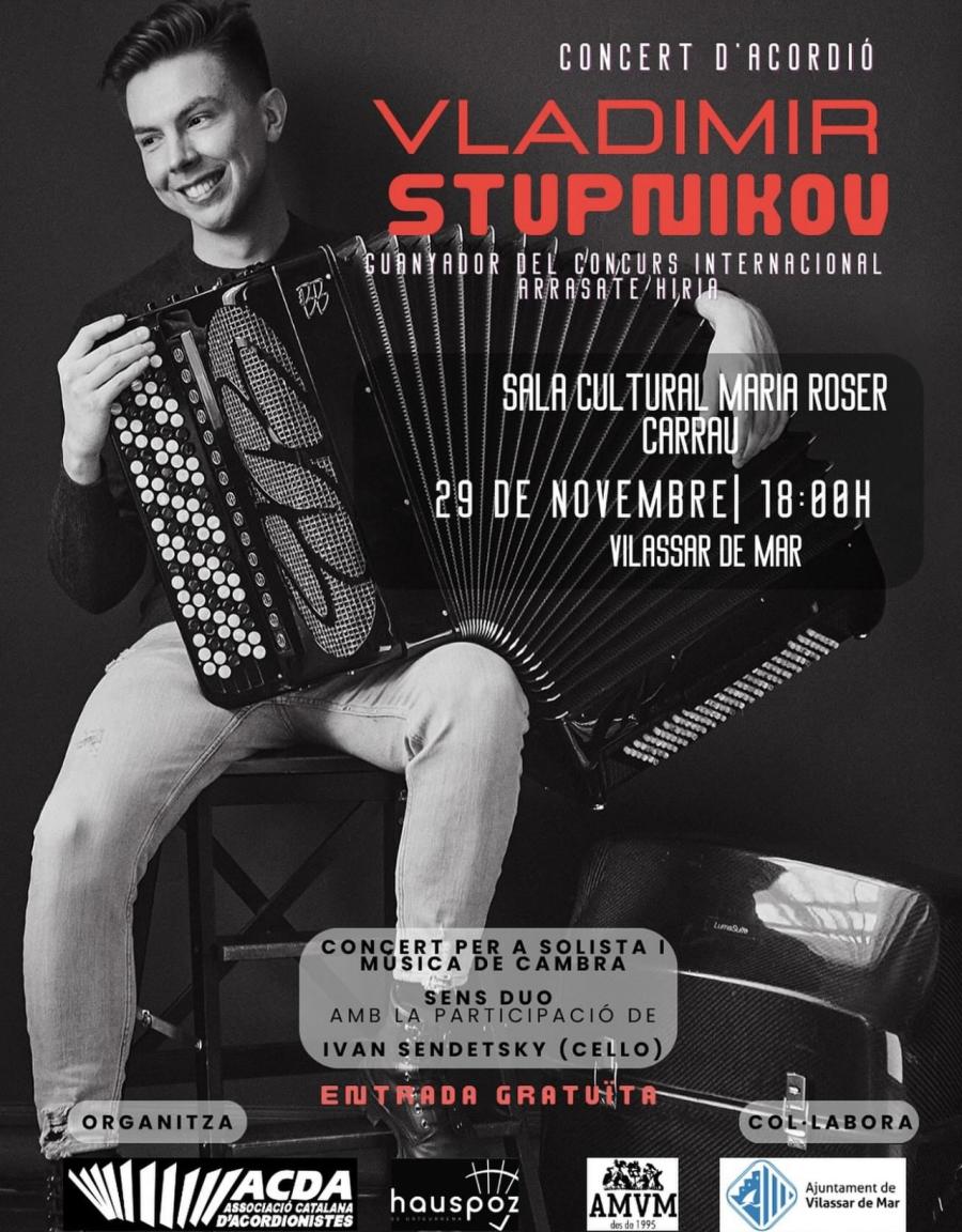 Concert d'acordió del guanyador del Concurs Internacional Arrasate Hiria Vladimir Stupnikov