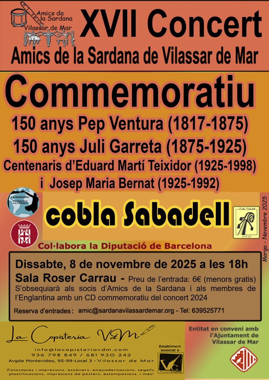 XVII Concert Amics de la Sardana Vilassar de Mar