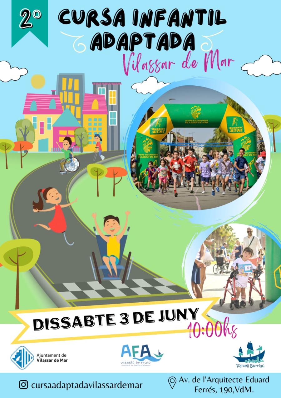 Cartell de la 2a cursa infantil adaptada 
