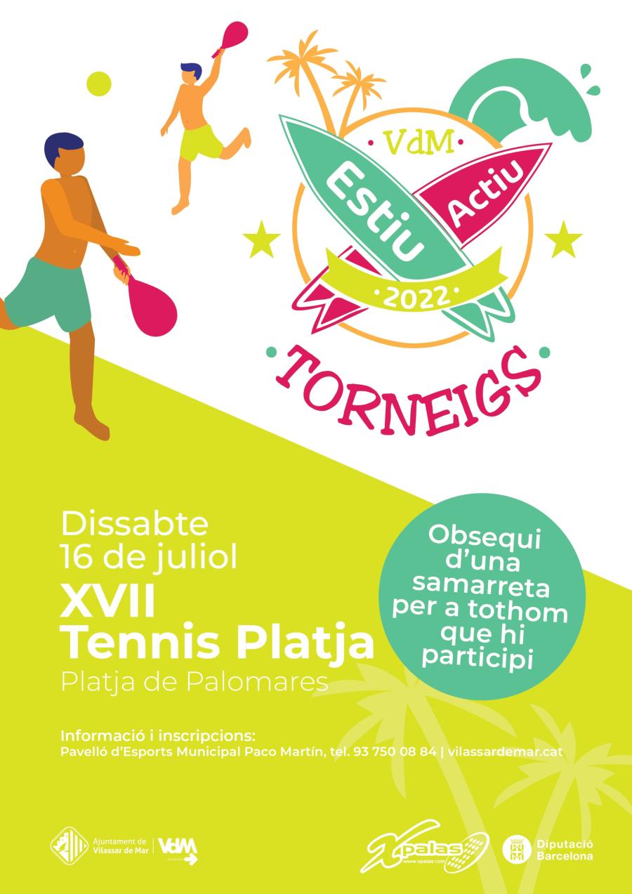 Cartell XVII torneig de tennis platja