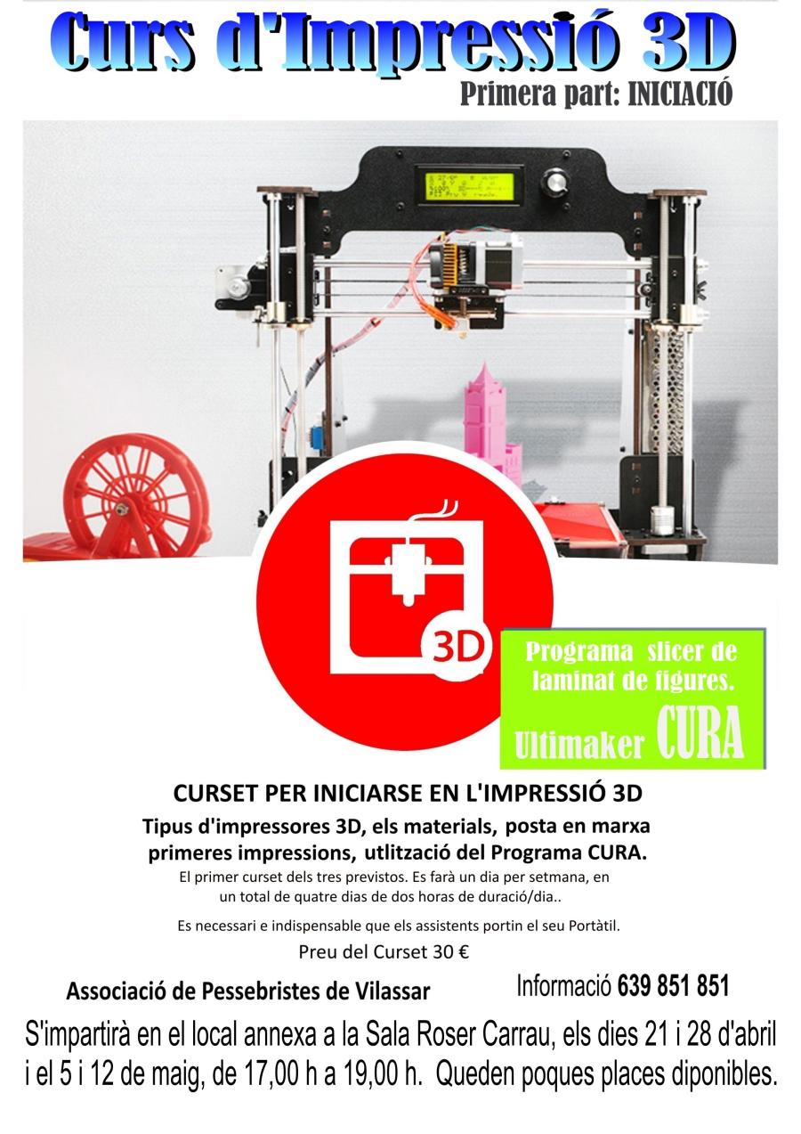 Cartell curs Impressió en 3D