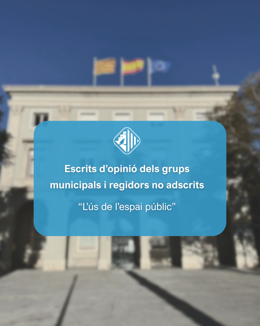 "L'ús de l'espai públic", tema de l'escrit dels grups municipals i els regidors no adscrits del mes de juliol