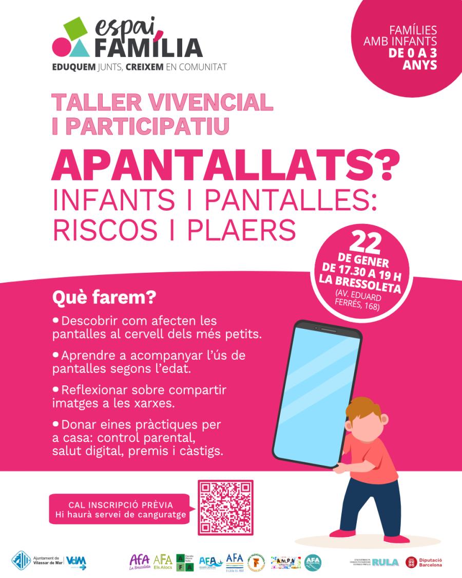Taller "Apantallats? Infants i pantalles: riscos i plaers"