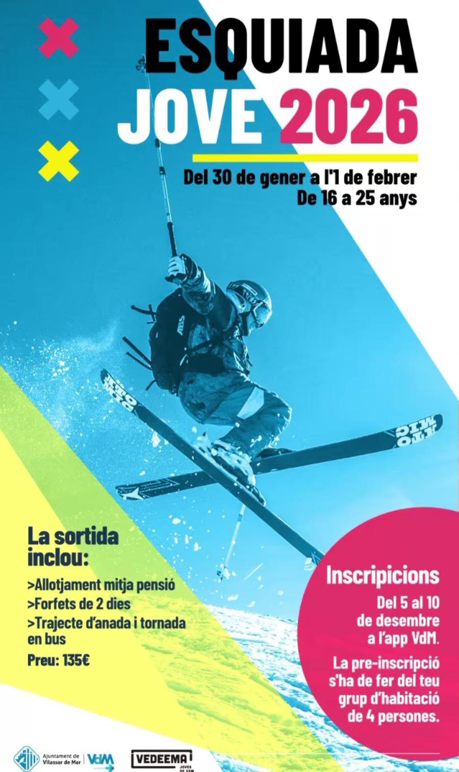 Cartell de l'esquiada jove 2026