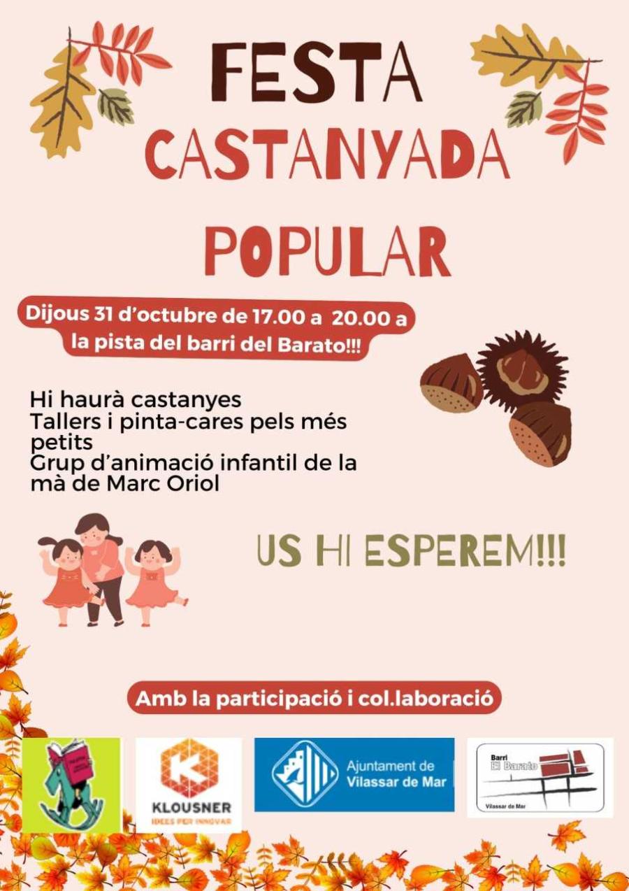 Cartell festa castanyada popular 2024 Cartell festa castanyada popular 2024
