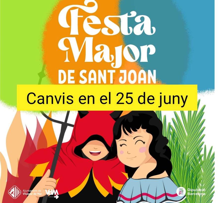Canvis en el programa de Festa Major del 25 de juny