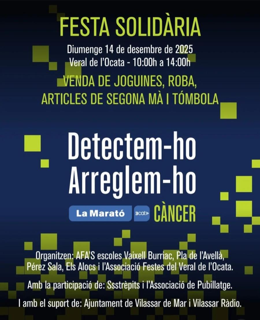 Cartell de la Festa solidària de la Mataró 3cat 2025