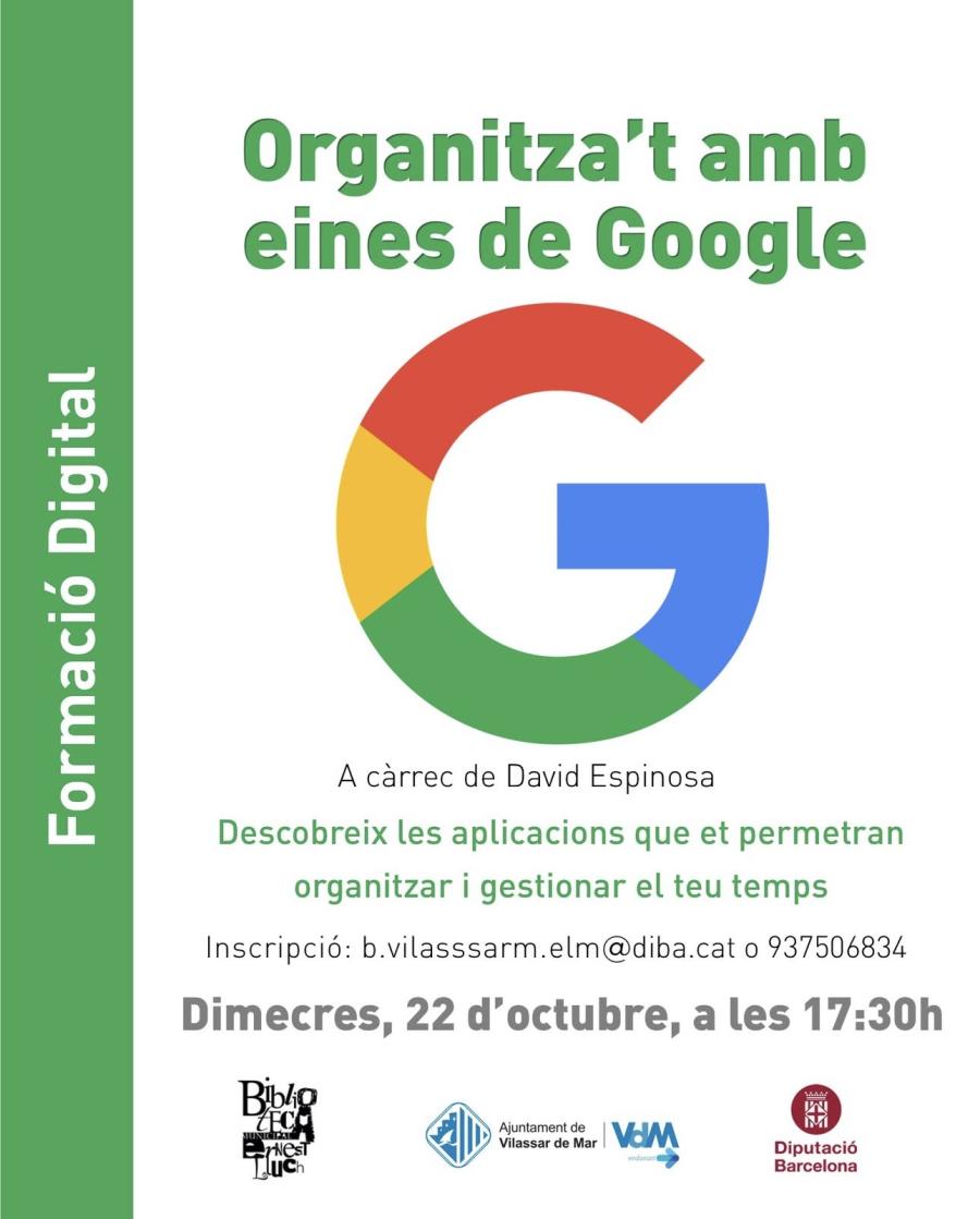 Taller "Organitza't amb eines de Google"