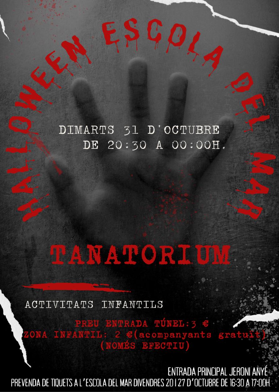 Cartell túnel del terror de l'Escola del Mar