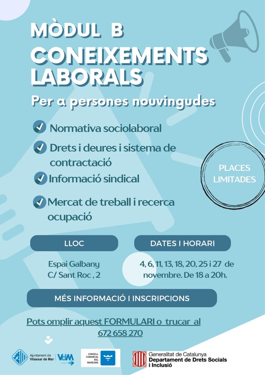 Mòdul B de coneixements laborals per a persones no vingudes