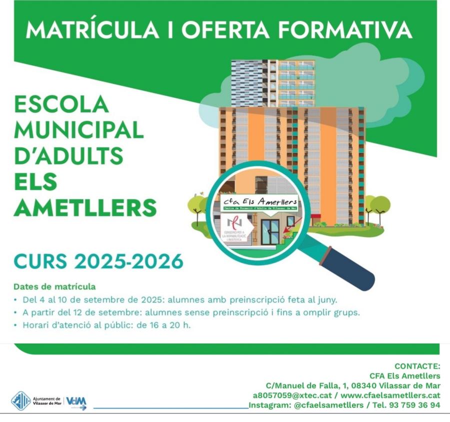 Matrícula Escola Municipal d'Adults