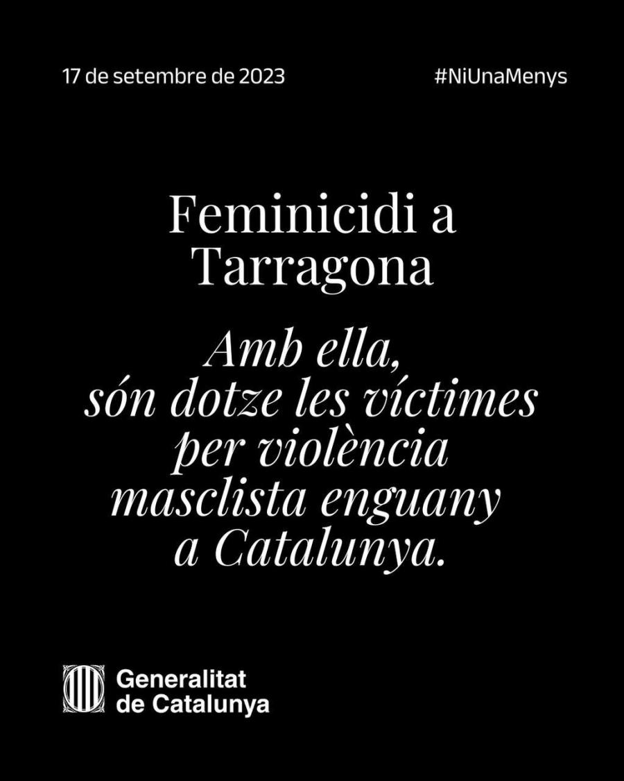 Minut de silenci pel feminicidi a Tarragona