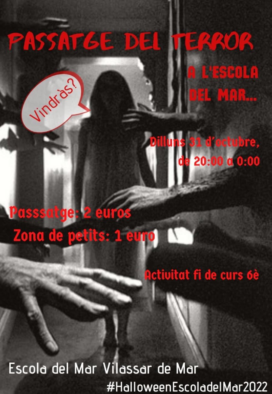 Cartell passatge del terror de l'Escola del Mar