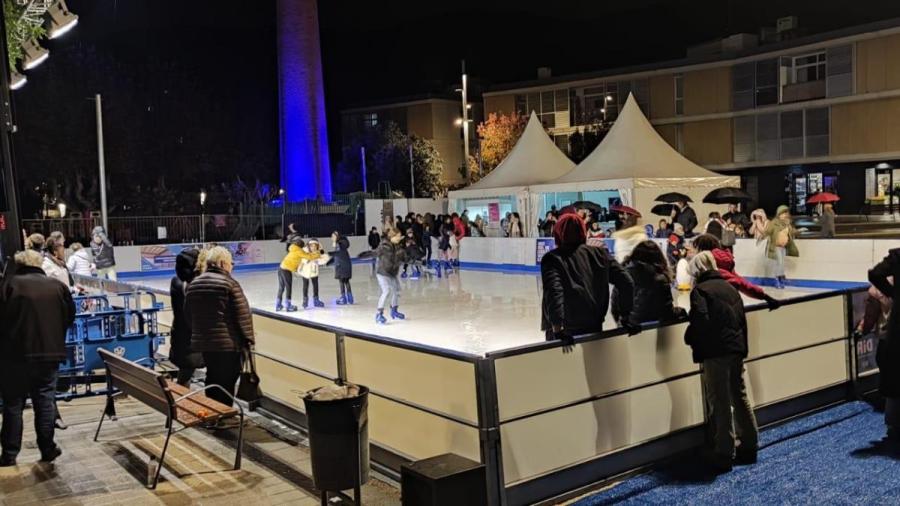 Pista de gel a Premià de Dalt