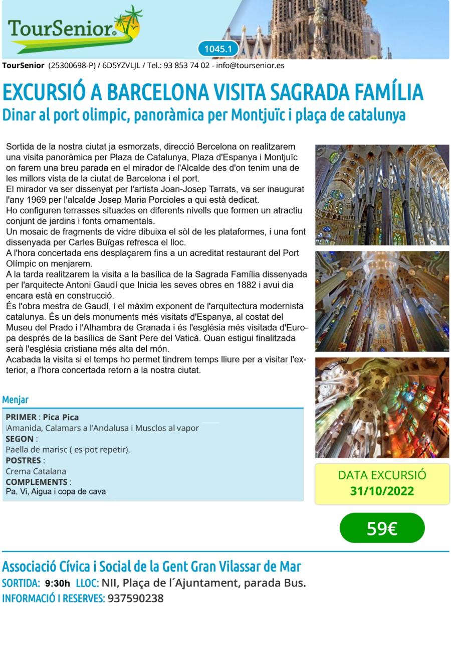 Cartell sortida Sagrada Família