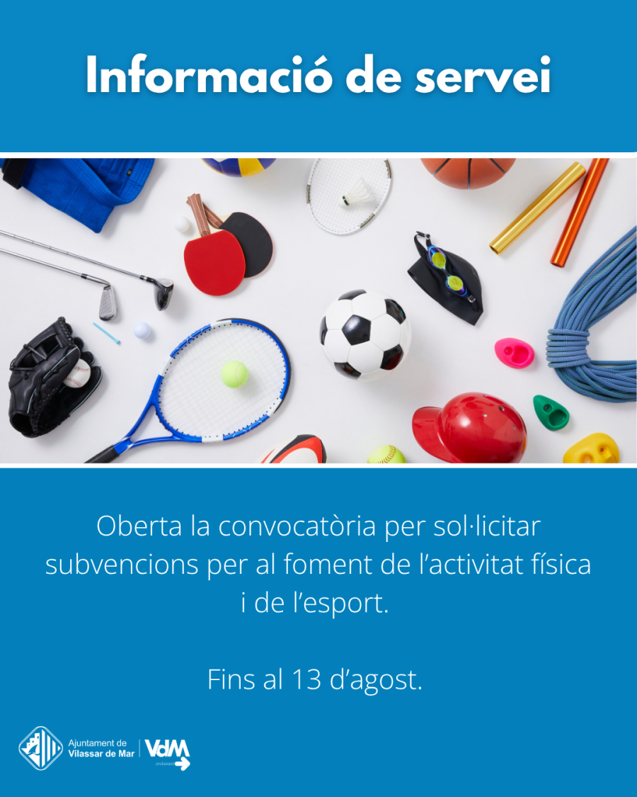 Subvencions per al foment de l'activitat física i l'esport