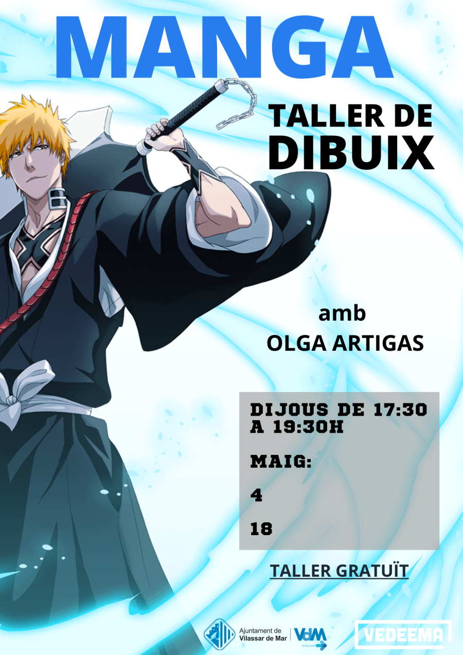 Cartell de taller de dibuix manga