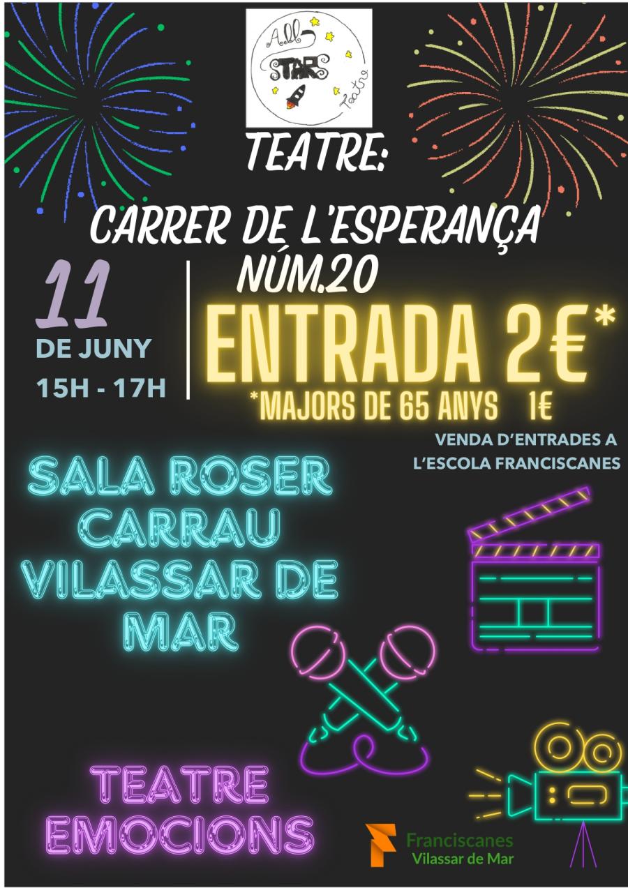Cartell de l'obra de teatre de la cooperativa escolar de les Franciscanes