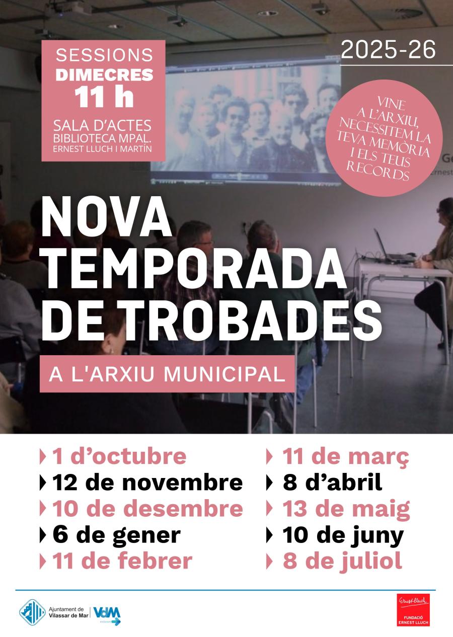 Trobades de l'Arxiu Municipal 2025-26