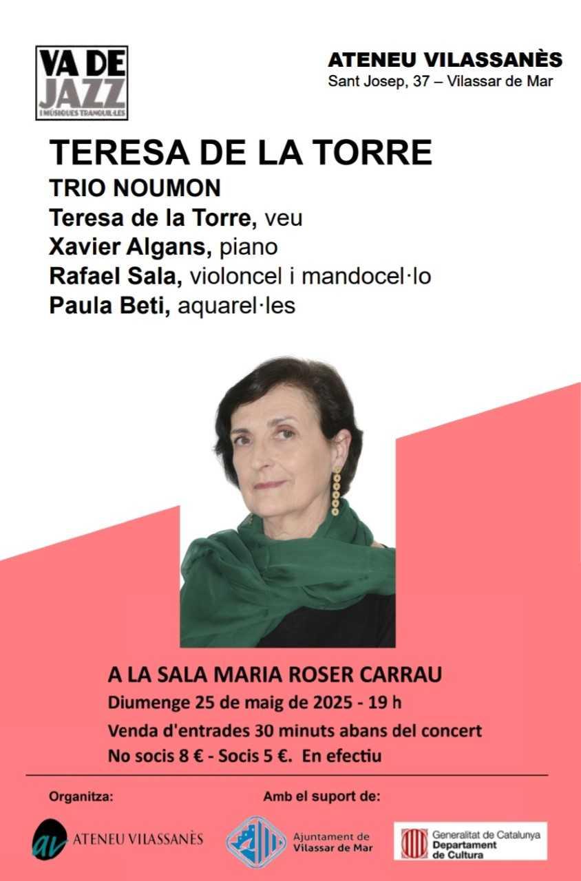 Cartell del Va de jazz amb Teresa de la Torre