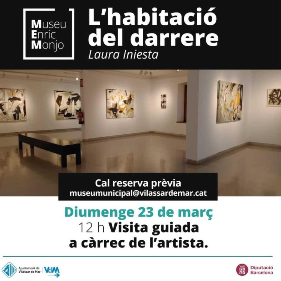 Cartell visita guiada a l'exposició "L'habitació del darrere"