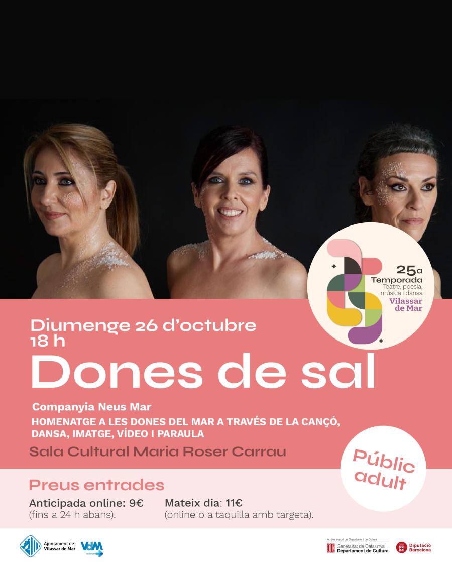 Cartell de l'espectacle "Dones de sal"